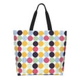 thumbnail image 1 of Balery Polka Dot Bolsa Tote Estilo Estético con Cremalleras, Bolsa de Hombro, Bolsa de Compras Grande y Plegable, 1 of 8