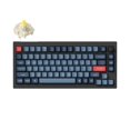 thumbnail image 1 of Keychron V1 Max Hotswap Wireless Mechanical Keyboard - RGB - ABS Plastic Frame - Carbon Black - with Knob - Gateron Jupiter Banana - 75% Layout - Windows Mac OS (V1M-D4), 1 of 9