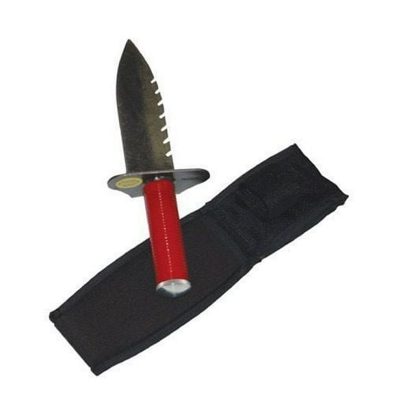 Lesche 76 Digging Tool Right Serrated with Handle Chamber and screw on cap with Sheath
