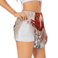 thumbnail image 1 of Balery Basketball Shot Pantalones cortos deportivos para mujer con forro y dos bolsillos, elásticos, para entrenamiento, gimnasio, yoga-X-Large, 1 of 7