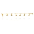 thumbnail image 3 of Kid’s Gold Over Silver Dolphin Key Bear Star Seashell Engrave ID Bar Bracelet 6", 3 of 6