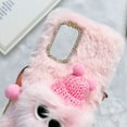 thumbnail image 3 of Galaxy A53 5G Case, Dteck Girly Faux Fur Case Fluffy Furry Shockproof Protective Phone Cover for Samsung Galaxy A53 5G,Pink, 3 of 5