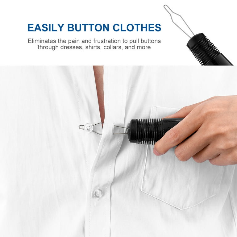 Button Hook Dressing Aid Device Button Hook Shirt Coat Buttoning Aid Hand  Button Aids Wire Loop Button Hook Assist Tool - AliExpress