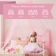 thumbnail image 2 of Toldo de cama rosa para niñas con estrellas brillantes, decoración de habitación de red para cuna de princesa, tienda de techo para cubrir la cuna de los niños, cortinas de cama para niños indivi, 2 of 4