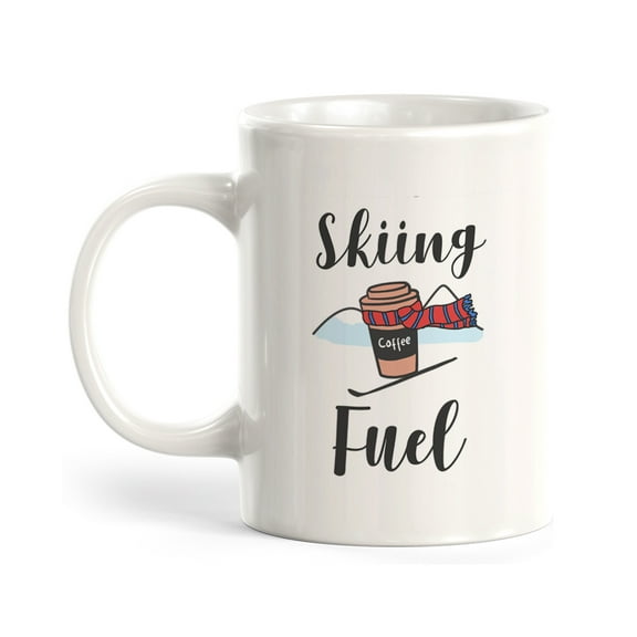 Skiing Fuel 11oz Plastic Coffee Mug Drinkware Gift