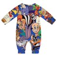 thumbnail image 2 of Looney Tunes Cartoons Baby Long Sleeve Footless, Infant Playsuit Romper Jumpsuits for Boys Girls, 2 of 8