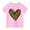 Pink, variant on JoyHoop Girl's T Shirt Heart Print Short Sleeve Crew Neck Summer Tee Tops