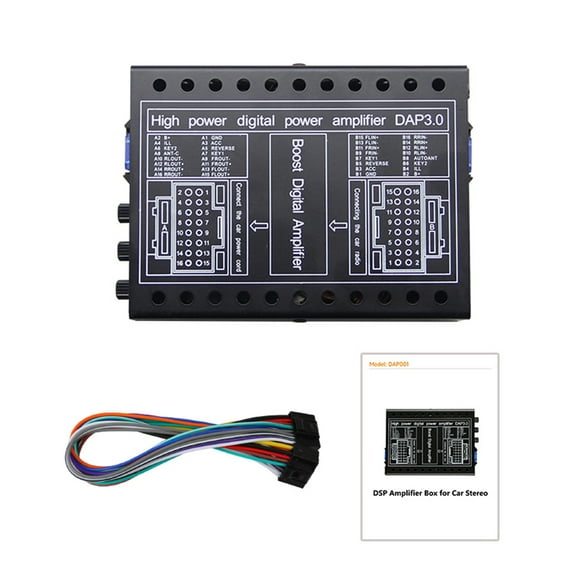 Riwesomey Amplificador de potencia digital DAP3.0 para máquina de pantalla grande Android montada en el automóvil Paneles de instrumentos para automóviles
