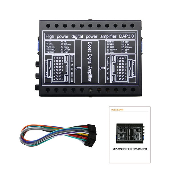 Riwesomey Amplificador de potencia digital DAP3.0 para máquina de pantalla grande Android montada en el automóvil Paneles de instrumentos para automóviles