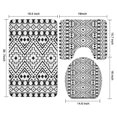 thumbnail image 3 of Black Geometric Diamond Pattern Bathroom Rugs Sets 3 Piece,Toilet Cover Set,Absorbent Non Slip Bathroom Mats Sets with U-Shaped Contour Rug Toilet Rug Set, 3 of 5