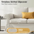 thumbnail image 5 of 89" Farmhouse 3-Seater Sofa, Deep Seat Couch with High Back Support, Washable Removable Cover, Rolled Arms, Gray, 5 of 7