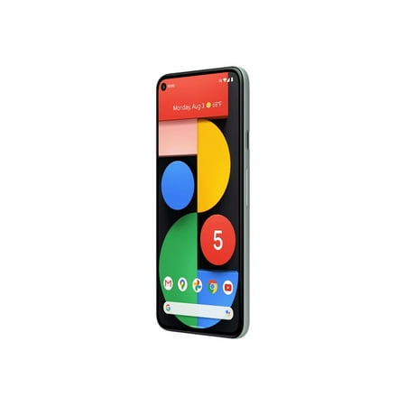 Google Pixel 5 - 5G smartphone - RAM 8 GB / Internal Memory 128 GB - OLED display - 6" - 2340 x 1080 pixels - 2x rear cameras 12.2 MP, 16 MP - front camera 8 MP - Verizon - sorta sage