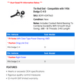 thumbnail image 2 of Tie Rod End - Compatible with 1956 Dodge C-4 D, 2 of 2
