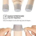 thumbnail image 4 of Aneaseit Chair Leg Floor Protectors - 1 1/2" x 16 pcs Gray - Felt Bottom Silicone Pads for Hardwood Floors & Furniture Feet - Rubber Caps for Chairs - Medium, 4 of 7