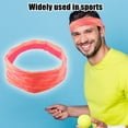 thumbnail image 6 of Unique Bargains 1 Pcs Stretchy Nonslip Sweat Wicking Yoga Headband Sweatband for Men Women Pink Yellow, 6 of 6