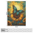 thumbnail image 4 of Orinice Butterfly Sunflower Blanket Gifts for Women Grils Sunshine Floral Flannel Throw Blankets for Home Couch Bed Sofa Soft Fuzzy Lightweight Decor All Season  50x60in, 4 of 6