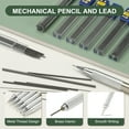 thumbnail image 3 of Lápiz mecánico Uxcell 0.3mm, soporte de lápiz mecánico de punta fina automática de metal con 5 recargas para dibujo, arte, bocetos y carpintería, plata, 3 of 6