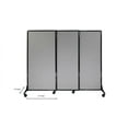thumbnail image 4 of Versare&nbsp;QuickWall&nbsp;Sliding Portable Partition | Black Frame | 7' x 5'10" Ocean Fabric Panels, 4 of 7