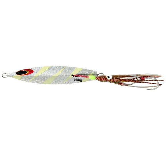Sea Falcon Drain Inchiku Mini with Hook Lightning Glowing Silver, 45G Jigs