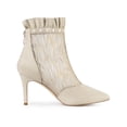 thumbnail image 3 of Unique Bargains Women's Mesh Stiletto High Heels Ruffle Prom Ankle Boots Beige 6.5, 3 of 7