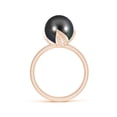 thumbnail image 2 of ANGARA Trillium Tahitian Cultured Pearl Solitaire Ring in 14K Rose Gold for Women | June Birthstone, Birthday, Anniversary, Jewelry Gift for Women | Pearl Ring, 2 of 8