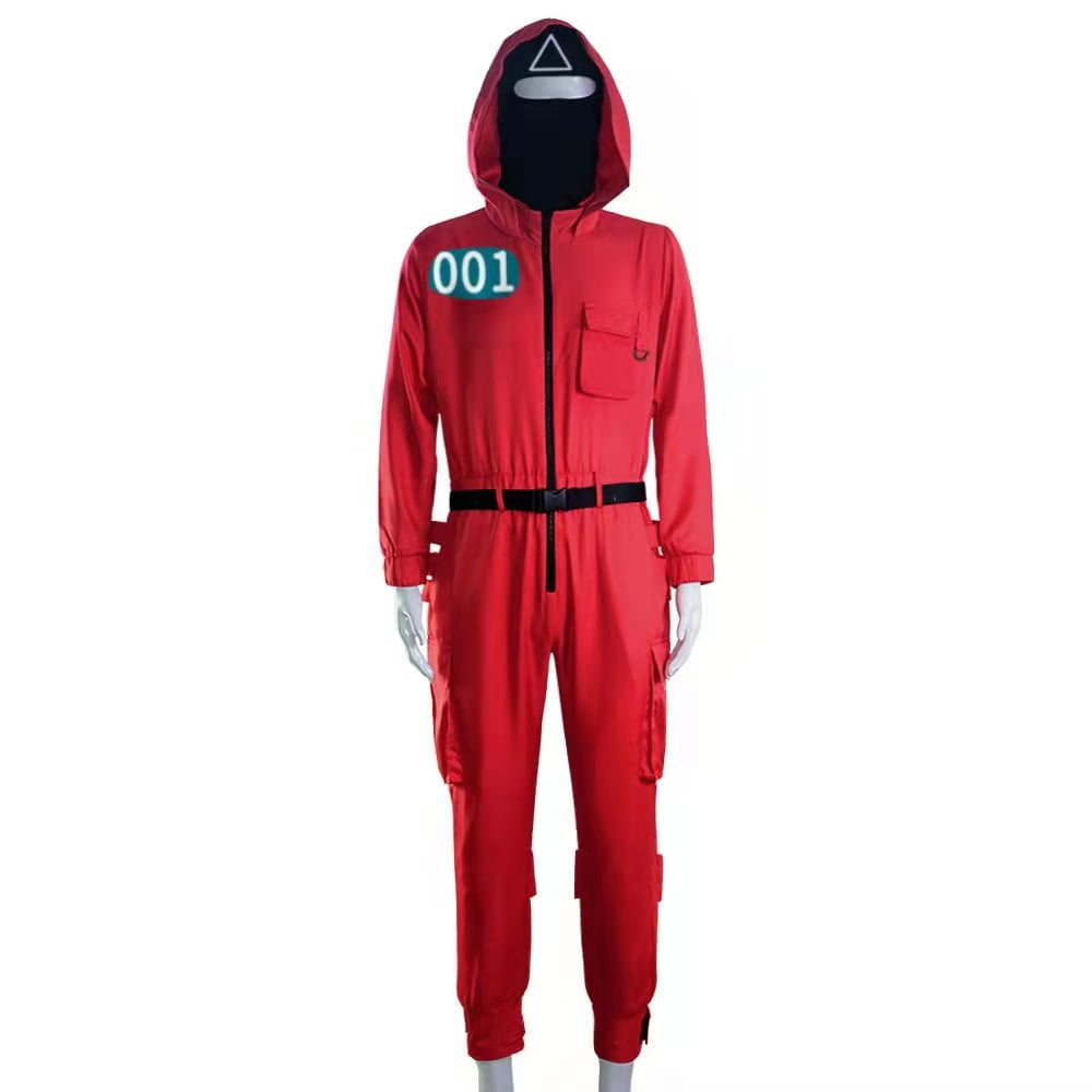 Sunisery 3pcs Squid 2021 TV Unisex Costume Jumpsuit Gloves Belt Cosplay  Masquerade Halloween Props - Walmart.com