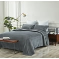 thumbnail image 4 of Warm and Cozy Super Plush Flannel Fleece Sheet Set, Steel Grey, California King, 4 of 8