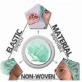 thumbnail image 5 of Vett (Green)100pcs Disposable Hair Net Caps Hairnet Dust Head Cover Stretch Elastic Hat, 5 of 5