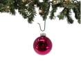 thumbnail image 5 of 2.75 Inch Set of 6 Burgundy Shiny Glass Ball Christmas Ornaments, 5 of 5