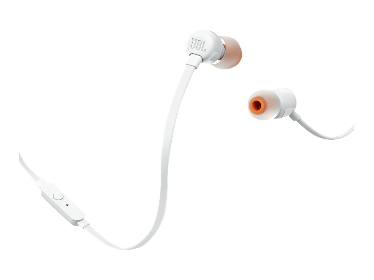 Shah solopgang fællesskab JBL TUNE 110 - Earphones with mic - in-ear - wired - 3.5 mm jack - white -  Walmart.com