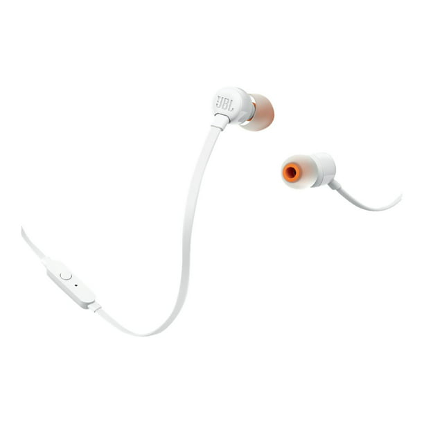 Shah solopgang fællesskab JBL TUNE 110 - Earphones with mic - in-ear - wired - 3.5 mm jack - white -  Walmart.com