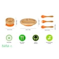 thumbnail image 2 of TATA AMG ® Baby Bamboo Plate and Bowl Set with Spoons and Fork, Silicone Suction Plate and Bowl Set for Toddlers - Baby Led Weaning Bamboo Feeding Set - BPA Free, 2 of 9