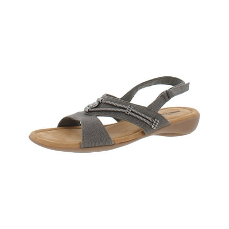 

Minnetonka Womens Silvie Leather Embellished Slingback Sandals