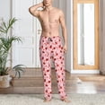 thumbnail image 2 of Daiia flowers and ladybugs Pattern Men's Sleep Pant with Pockets and Drawstring,Pajama Pants-Medium, 2 of 6