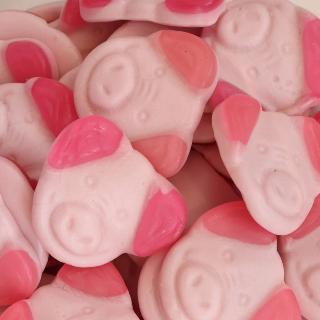 Swedish Pink Gummi Pigs - Soft and Fresh - Fun Piggys - 1 LB Bag - Pink Gummies for Baby Showers, Gender Reveal, Party Favors, and Candy Buffets