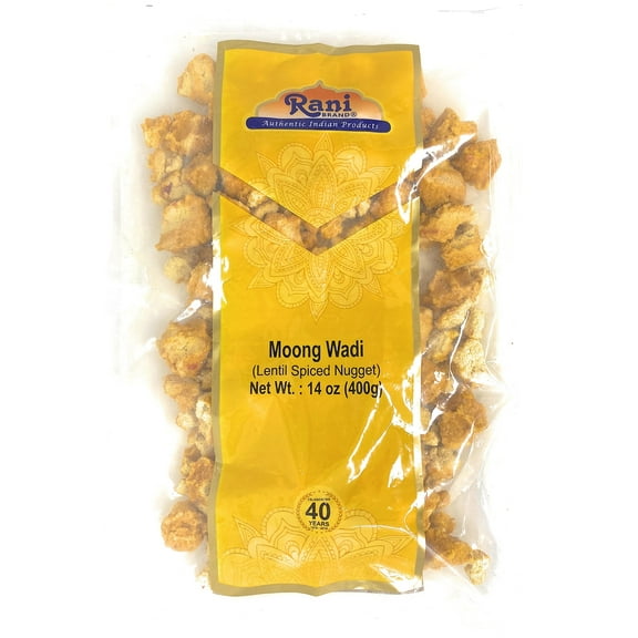 Rani Moong Wadi (Vadi), Lentil Spiced Nugget / Chunks 14oz (400g) ~ High Protein, All Natural | Vegan | No Colors | Indian Origin
