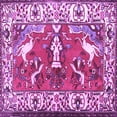 thumbnail image 1 of Ahgly Company Indoor Square Animal Purple Traditional Area Rugs, 6' Square, 1 of 4
