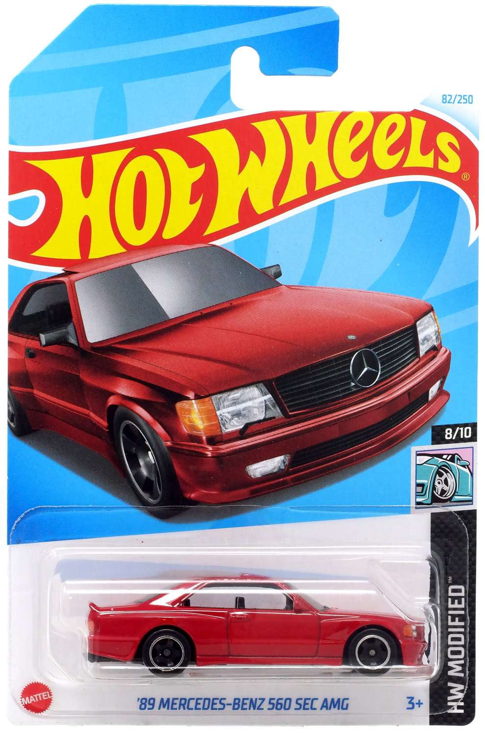 Mattel Hot Wheels HW Turbo 4/5, 2023 Silver '89 Mercedes-Benz 560
