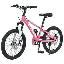 Zukka 20 inch Kids Mountain Bike Steel Frame Hardtail Bicycle for Child Aged 7-10 Years Pink