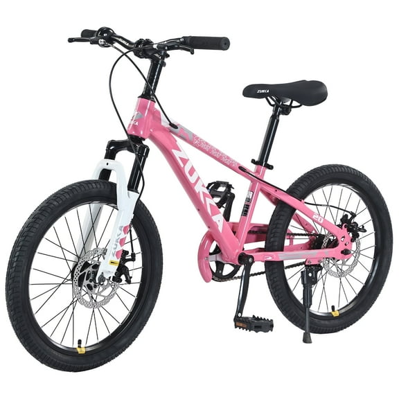 Zukka 20 inch Kids Mountain Bike Steel Frame Hardtail Bicycle for Child Aged 7-10 Years Pink