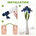 thumbnail image 4 of Uxcell 3-Pack Flores Iris Artificiales Verde Azulado, Ramo de Iris PU de 18 Pulgadas para Hogar/Boda, 4 of 7