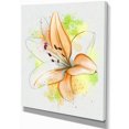 thumbnail image 2 of Fleur Jaune Mignonne avec Éclaboussures Vertes - Impression sur Toile Florale, 2 of 3