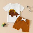 thumbnail image 2 of NIEWTR Toddler Baby Boy Girls Clothes Outfits Short Summer Sleeve Letters Printed Shirt Elastic Shorts Sets 2PC For 18-24 Months 2t 3t 4t 5t 6t Summer Pjs kids,12-18 Months, 2 of 5