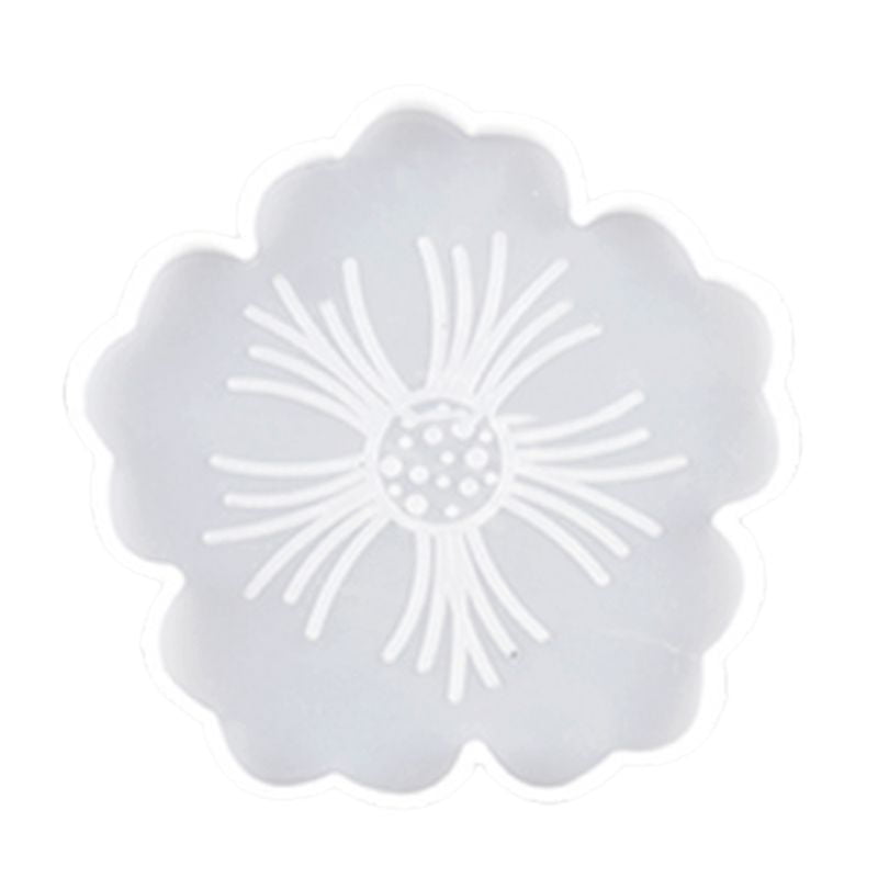 DIY Silicone Flower Coaster Pad Casting Mold Resin Making Mould Craft Tools New