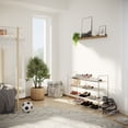 thumbnail image 4 of Home-Complete 4-Tier Shoe Rack for 20 Pairs Sneakers, Heels, Boots (Gray), 4 of 7