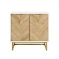 thumbnail image 2 of Haliyee Modern Sideboard Buffet Cabinet with Magnetic Doors,27.5x11.8x31.2in | Wood Grain Herringbone Design,Adjustable Shelf,Kitchen Pantry Storage & Coffee Bar Station,For Dining Room,Living Room, 2 of 9