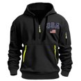 thumbnail image 1 of Men's Casual Long Sleeve Hoodie Spring Autumn Outdoor Comfortable Unique Design Solid Color Pullover Sweatshirt for Large Size, 1 of 2