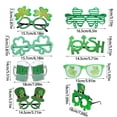 thumbnail image 3 of 8 accesorios para el Día de San Patricio Gafas de sol de plástico verdes para decoraciones de la fiesta de San Patricio, 3 of 8
