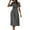 Black, variant on Uaswgudfs Women's Casual Short Sleeve Midi Dress​ - Summer Polka Dot Design with Cinched Waist & Cotton Blend Fabric Black L