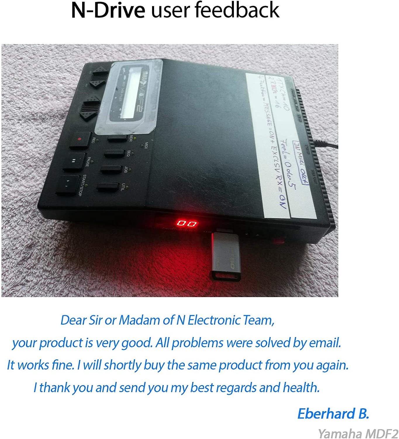 Nalbantov USB Floppy Disk Drive Emulator N-Drive 100 RB for Yamaha MDF 2
